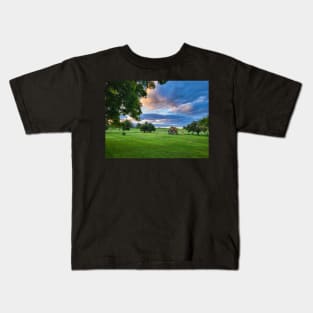 Dream Yard with Dramatic Sky Photography V1 Kids T-Shirt